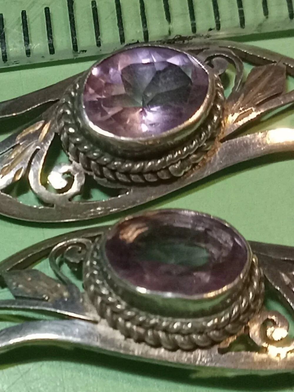 Delicate Faceted Amethyst 925 Earrings